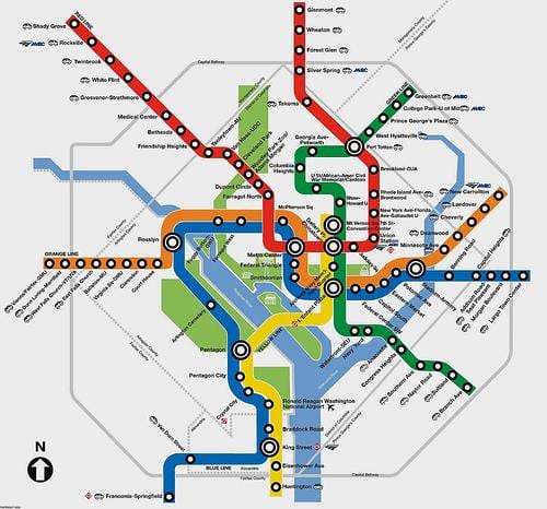 метро DC планировщик карте