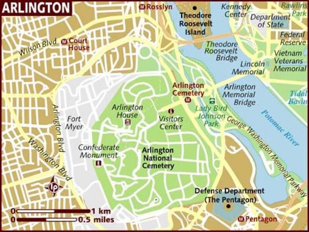 карта Арлингтон Вашингтон