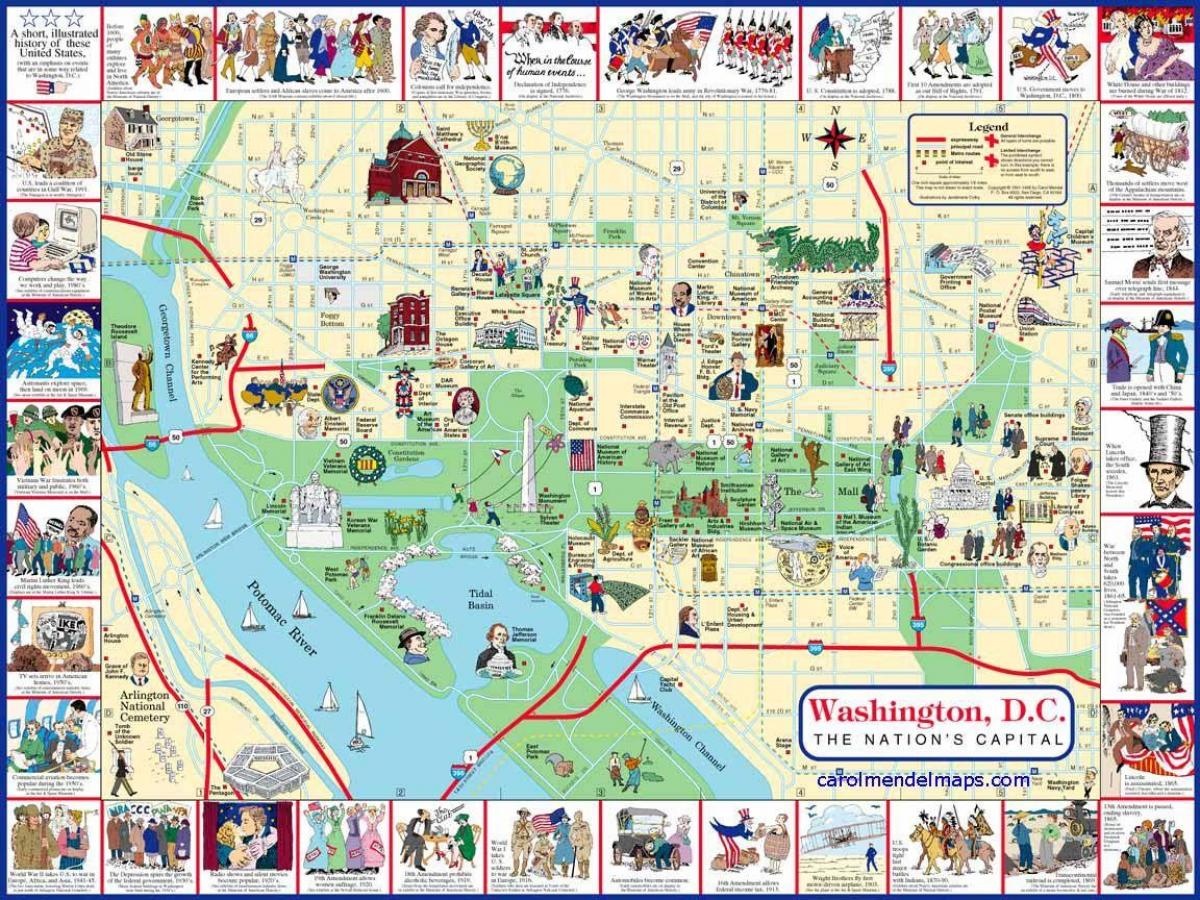 Вашингтон округ Колумбия карта