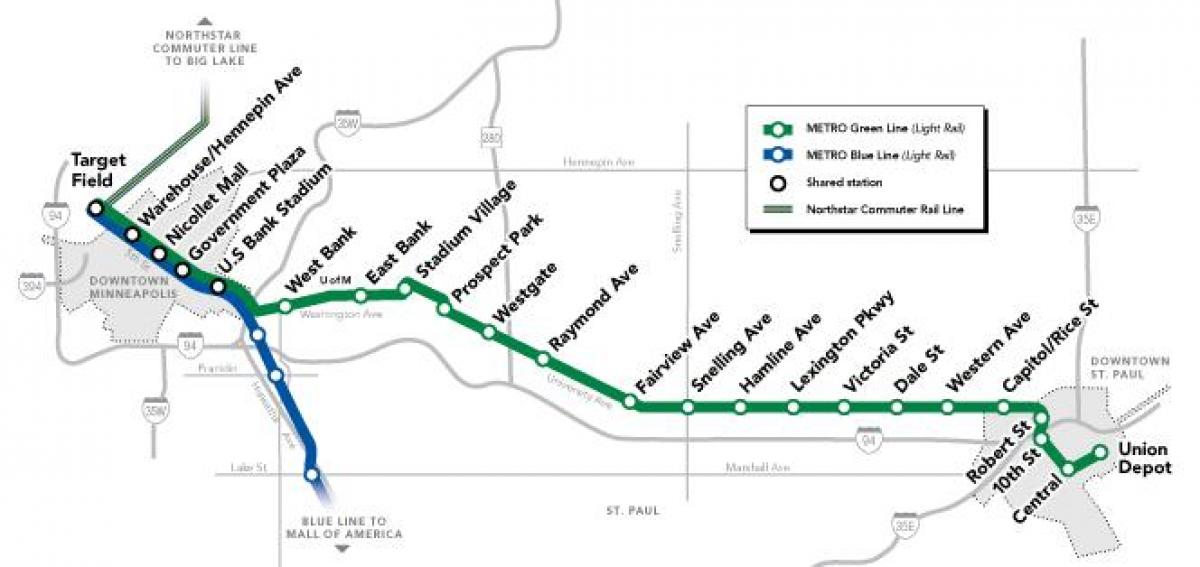 зеленая линия метро DC карте