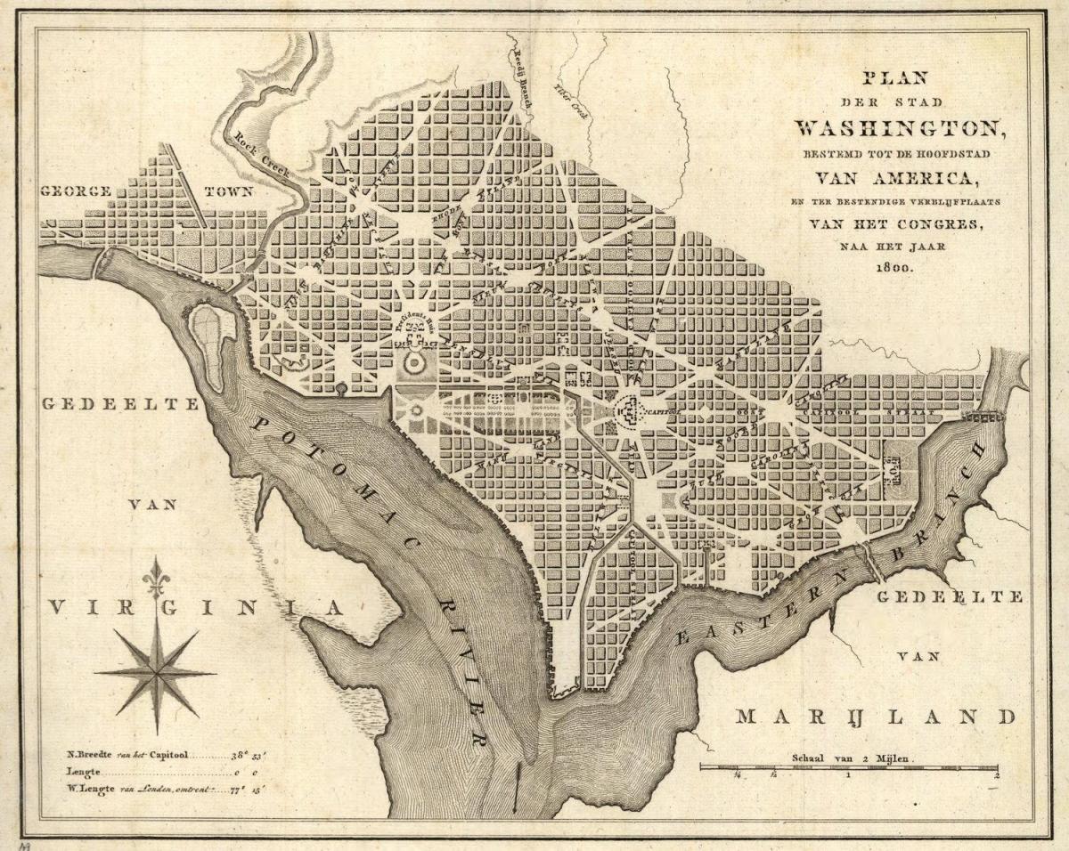 карта историческая карта Вашингтон, округ Колумбия
