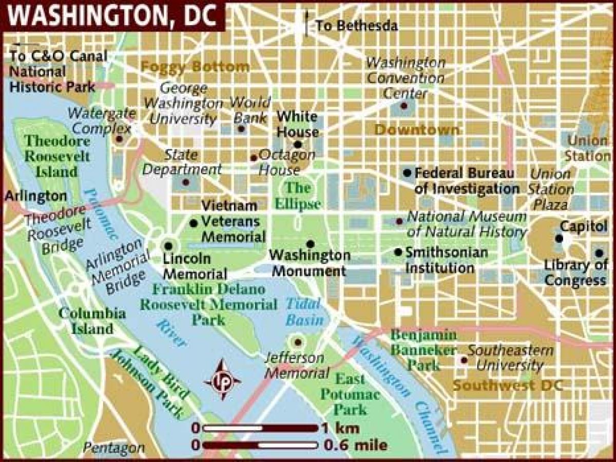 Вашингтона карте