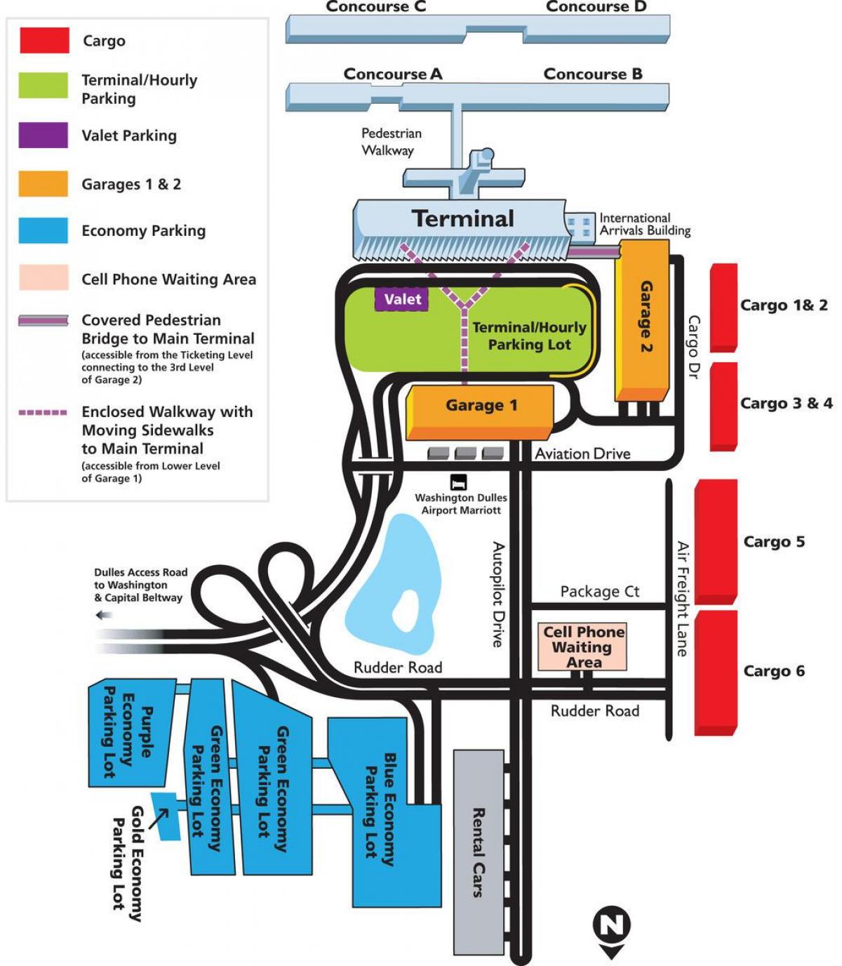 карта района Аэропорт Даллес 