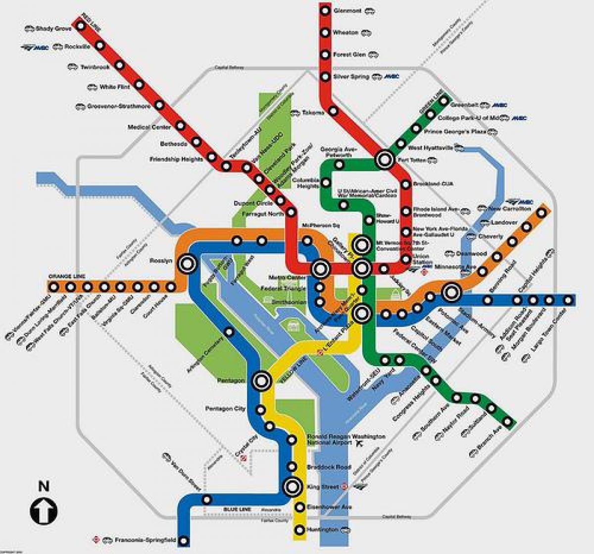 метро DC планировщик карте 