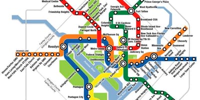 Вашингтон метро DC карте