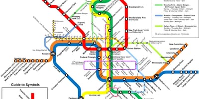 Вашингтон метро автобус карты