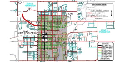 Карта зоны 3 парковочных постоянного тока