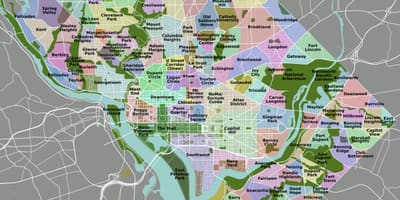 Карта DC и окрестностях