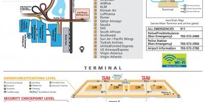 Вашингтон Даллес аэропорт карта