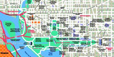 Туристические достопримечательности Вашингтон округ Колумбия карта