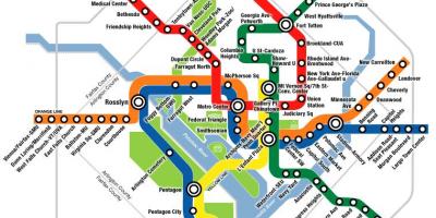Вашингтон метро DC карте