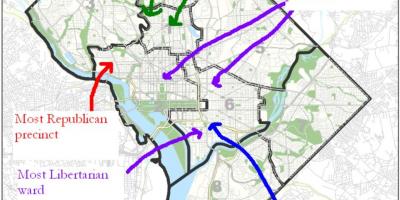 Карта Вашингтона политической