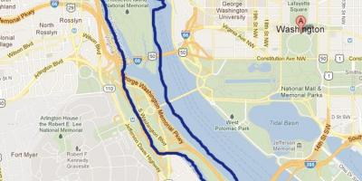 Карта реки Потомак в Вашингтоне