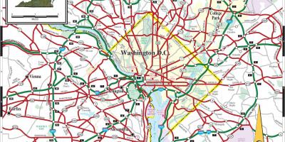 Вашингтон, округ Колумбия метро Улица наложения на карту