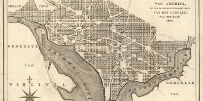 Карта историческая карта Вашингтон, округ Колумбия