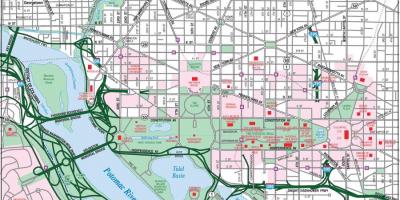 Вашингтон карта в центре города