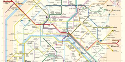 Вашингтон округ Колумбия карта метро с улицами