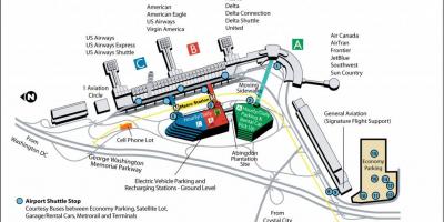 Аэропорт Рейгана ворот карте