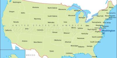Округ Колумбия США на карте