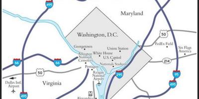 Вашингтон столичной области карта