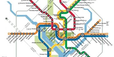 Вашингтон общественным транспортом DC карту
