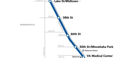 Синяя линия метро DC карте